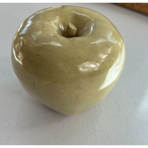 Studio Art Pottery Glaze Green Apple Heavy Paper Weight